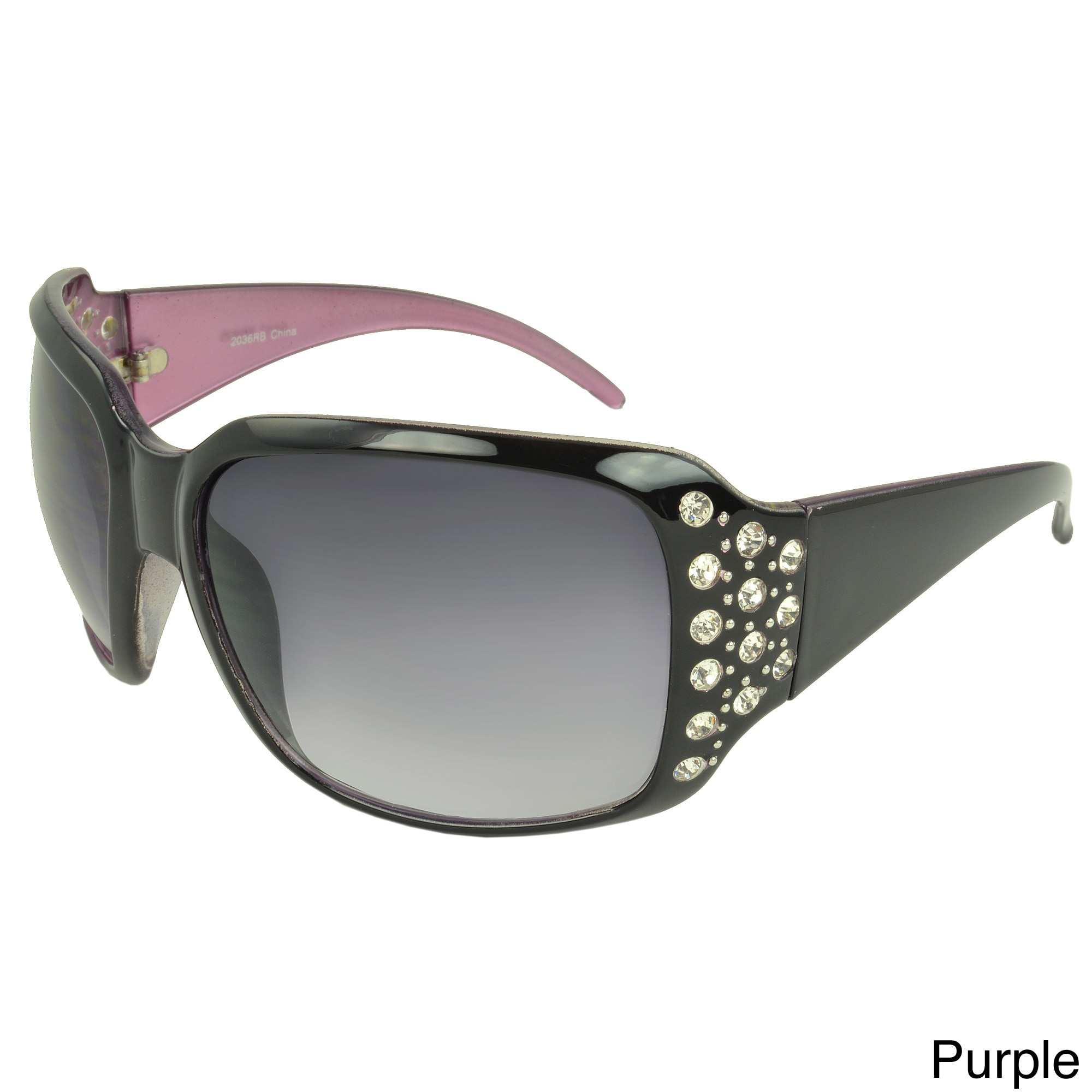 Epic Eyewear Womens Linden Rhineston detailed Shield Sunglasses