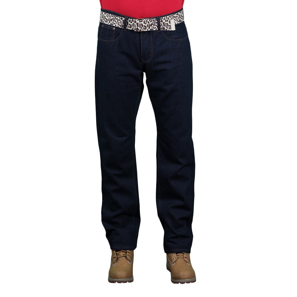 Brooklyn Xpress Mens Belted Fashion Denim Jean