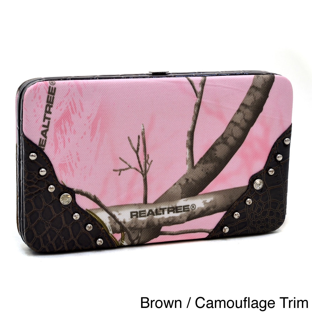 Realtree Studded Accent Camouflage Framed Checkbook Wallet