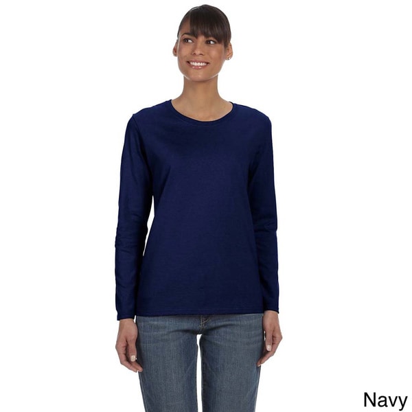 navy long sleeve t shirt womens