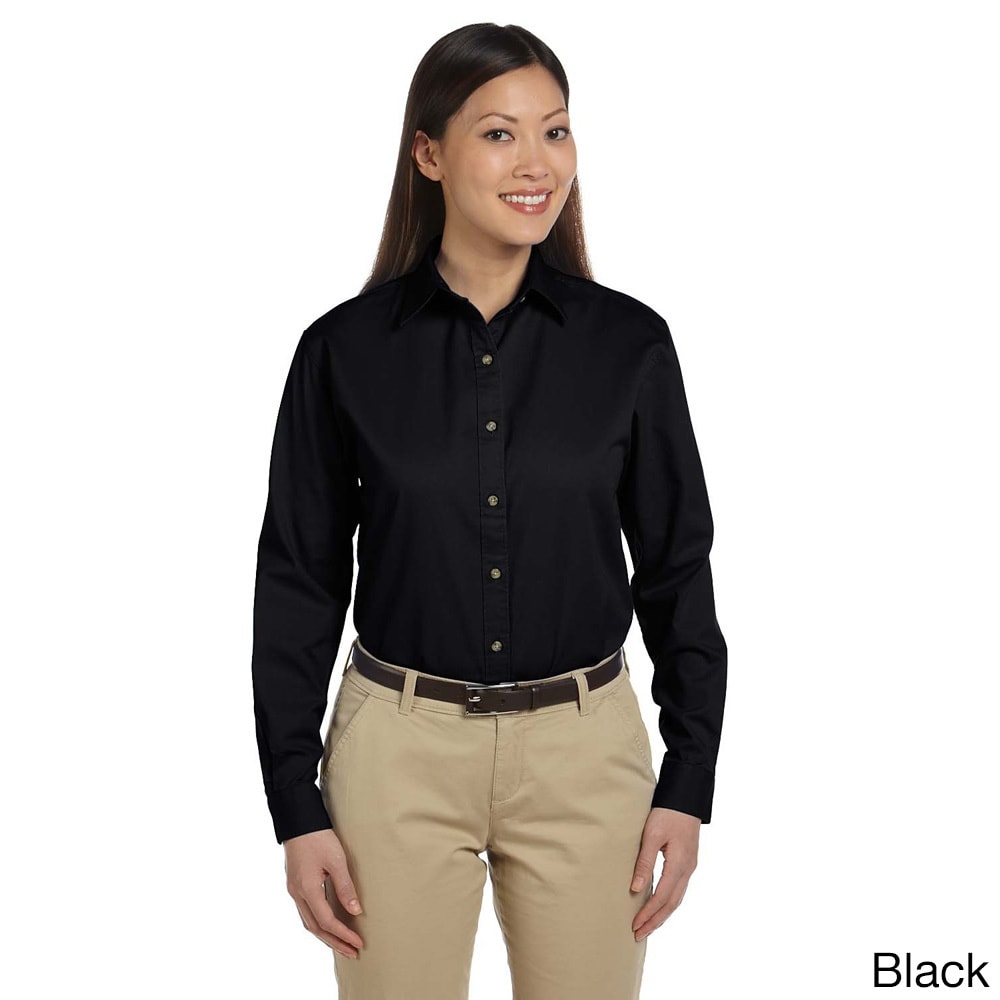 long sleeve black dress shirt womens