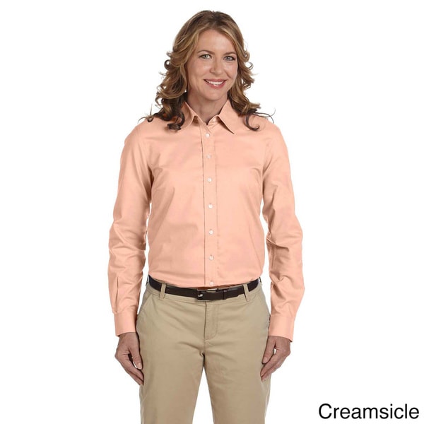 Womens Performance Plus Oxford Collared Top