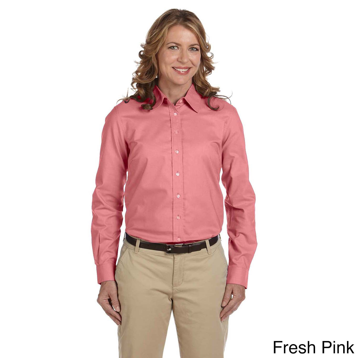 Womens Performance Plus Oxford Collared Top