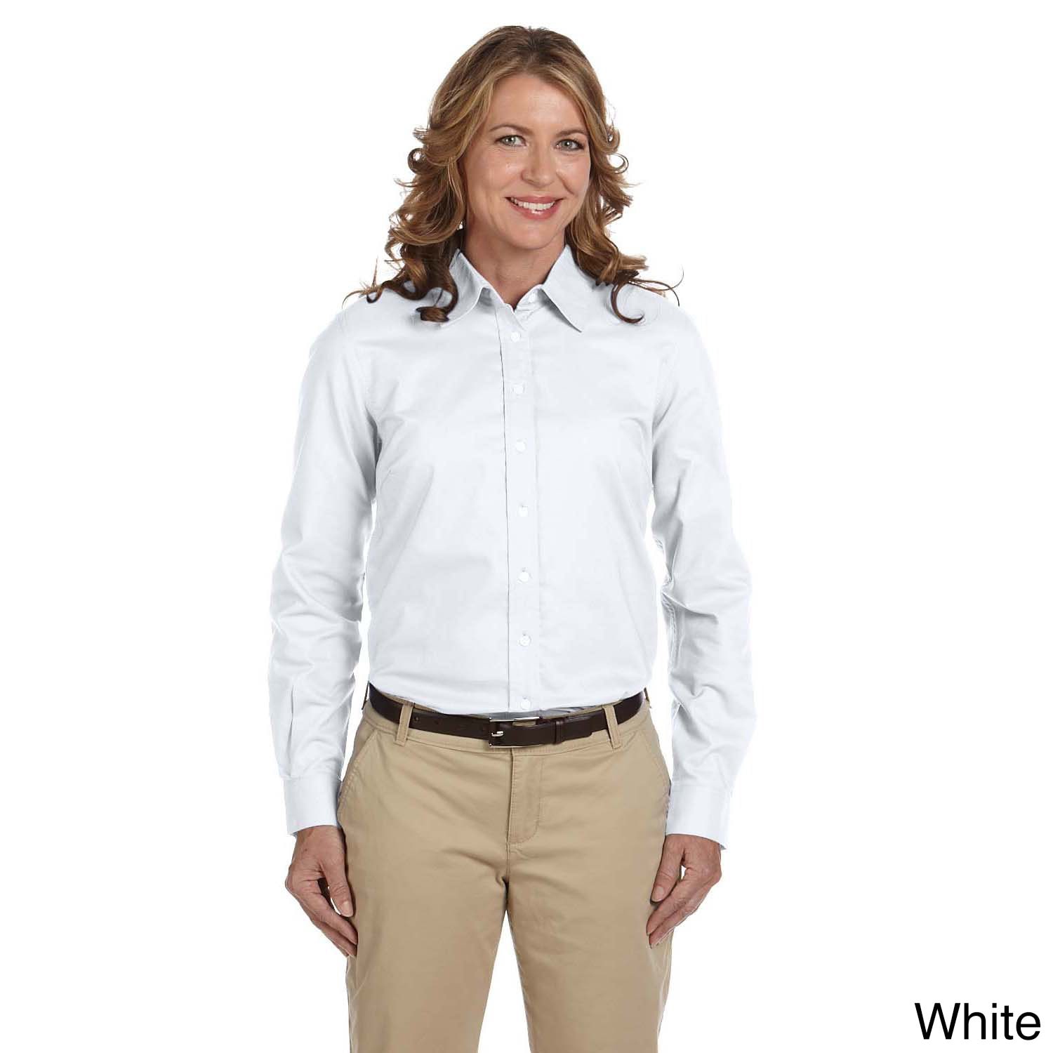 Womens Performance Plus Oxford Collared Top