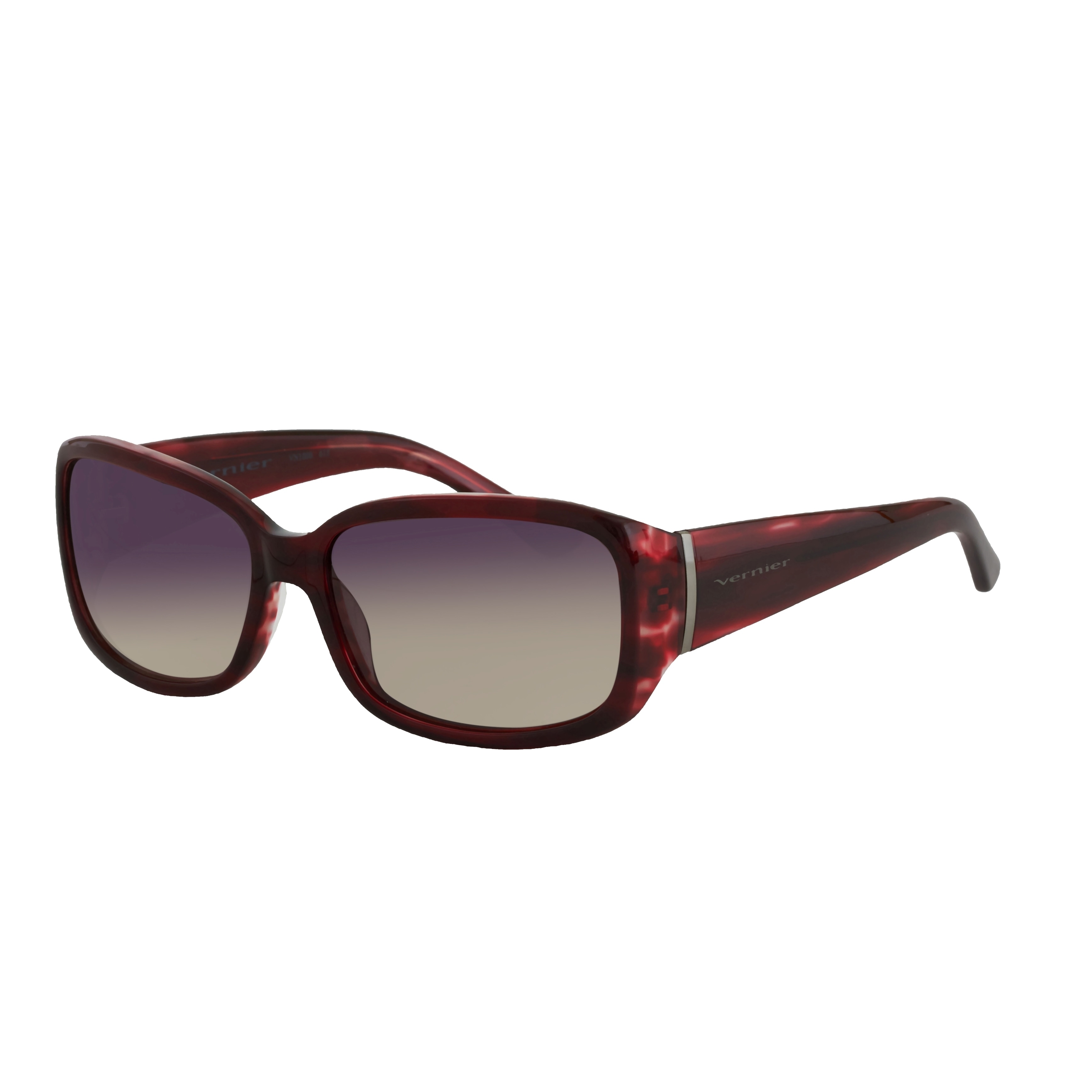 Vernier Womens Oblong Burgundy Sunglasses