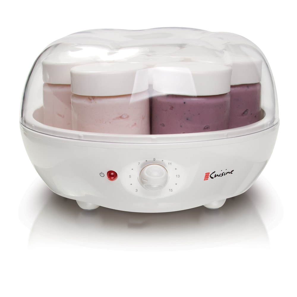 NutriChef PKYM18 White Electronic Yogurt Maker with Six (6) Glass Jars -  Bed Bath & Beyond - 10812301