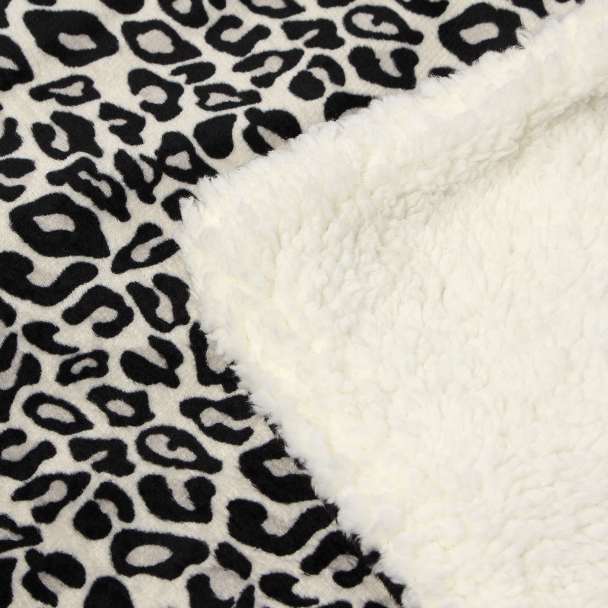 Animal Print Sherpa Decorative Throw Blanket