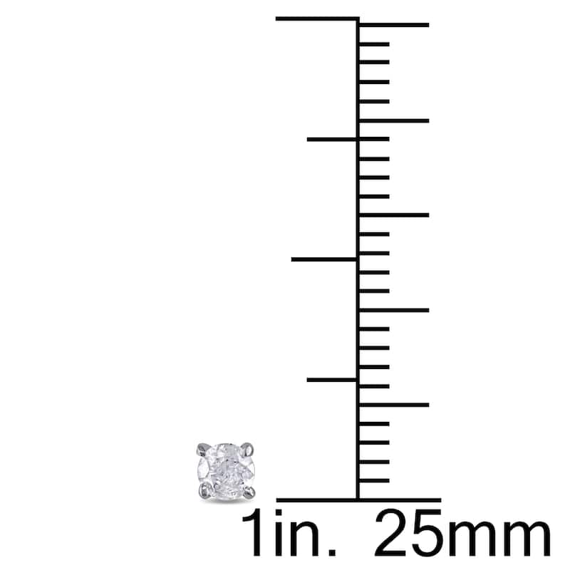 Miadora 1/4ct TDW Diamond Martini-Style Stud Earrings in 14k White Gold