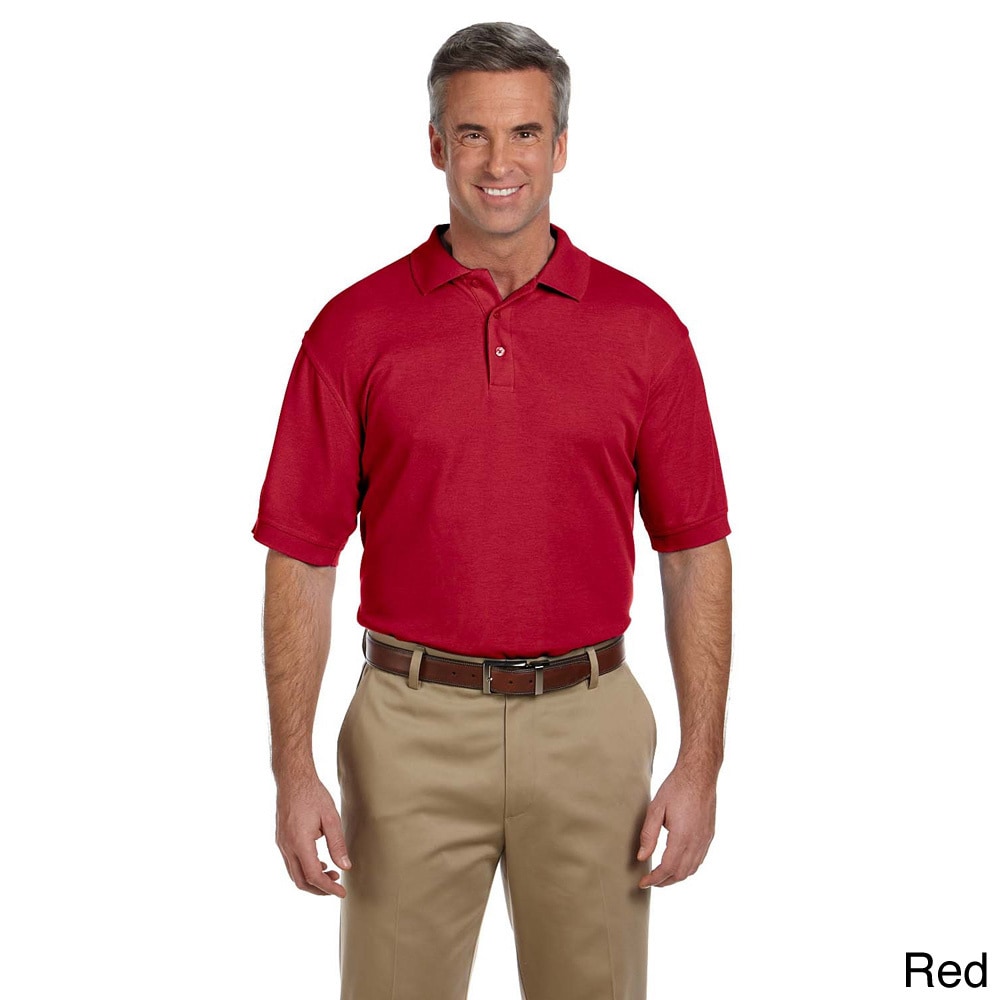 Harriton Mens 5 ounce Blend tek Polo Shirt Red Size XXL