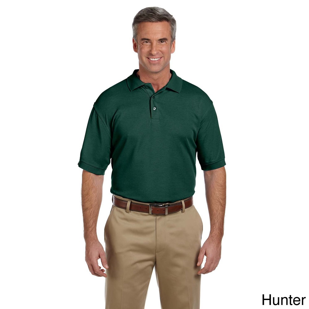 Harriton Mens 5 ounce Blend tek Polo Shirt Green Size XXL