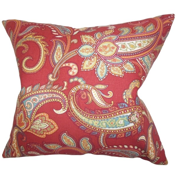 Galila Floral Down Filled Throw Pillow Red Free Shipping Today