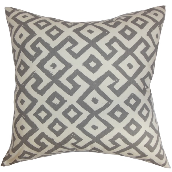 Shop Aban Geometric Graphite Down Filled Throw Pillow - Overstock - 9032903