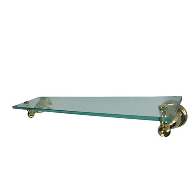 Polished Brass Bathroom Glass Shelf