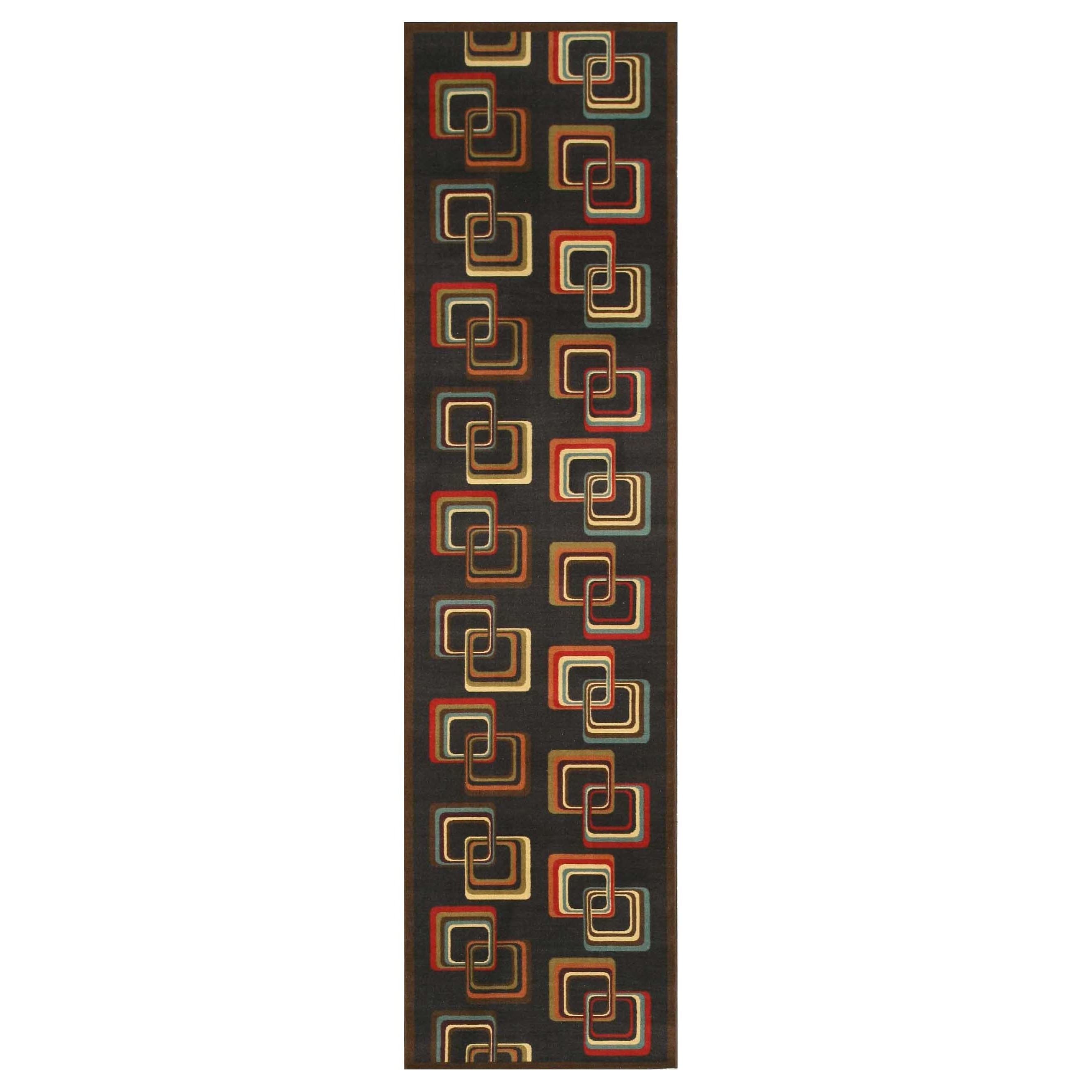 Black Retro chick Rug (27 X 910)