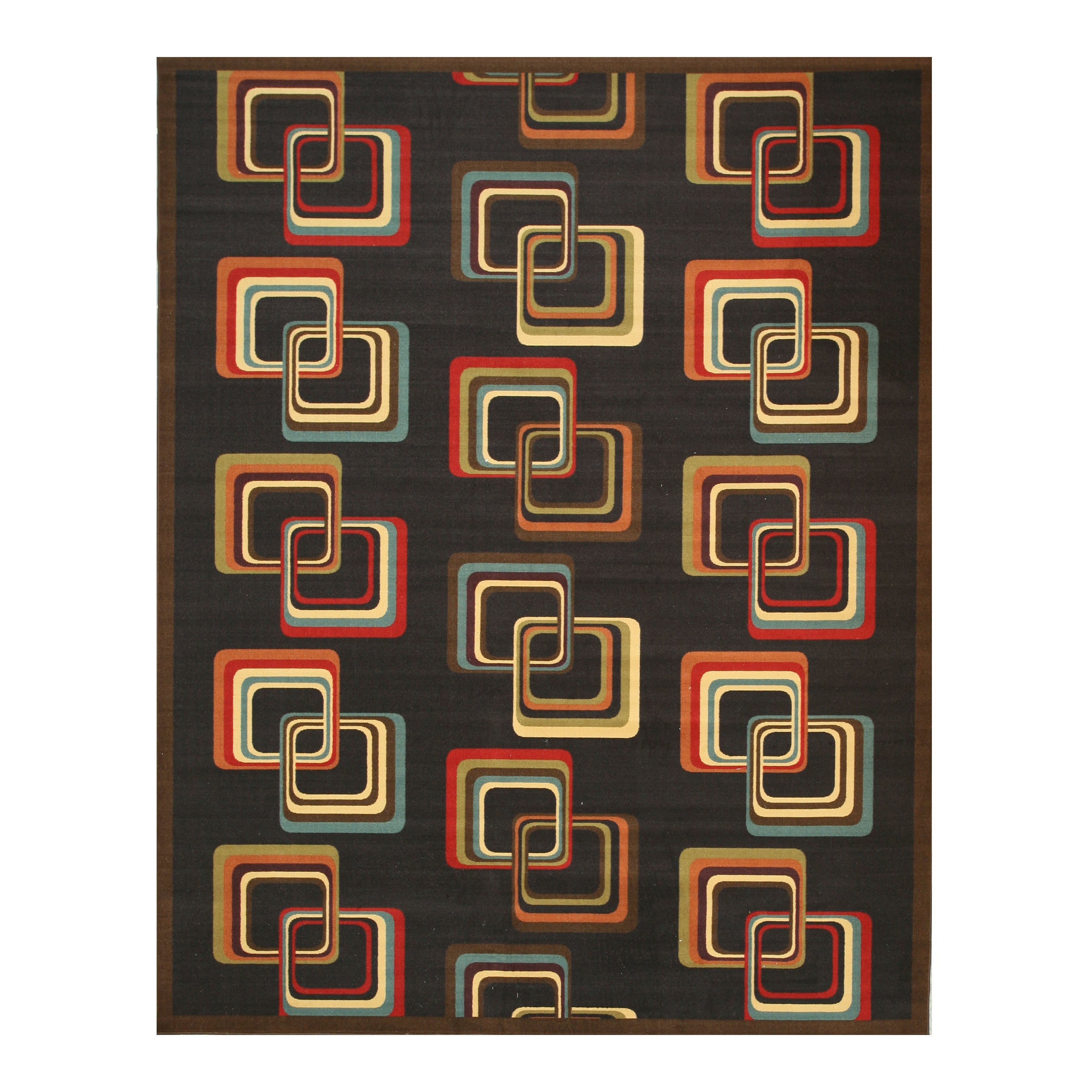 Black Retro chick Rug (53 X 73)