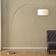 preview thumbnail 1 of 2, Artiva USA Adelina Arched Brushed Steel Floor Lamp