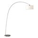 preview thumbnail 3 of 2, Artiva USA Adelina Arched Brushed Steel Floor Lamp