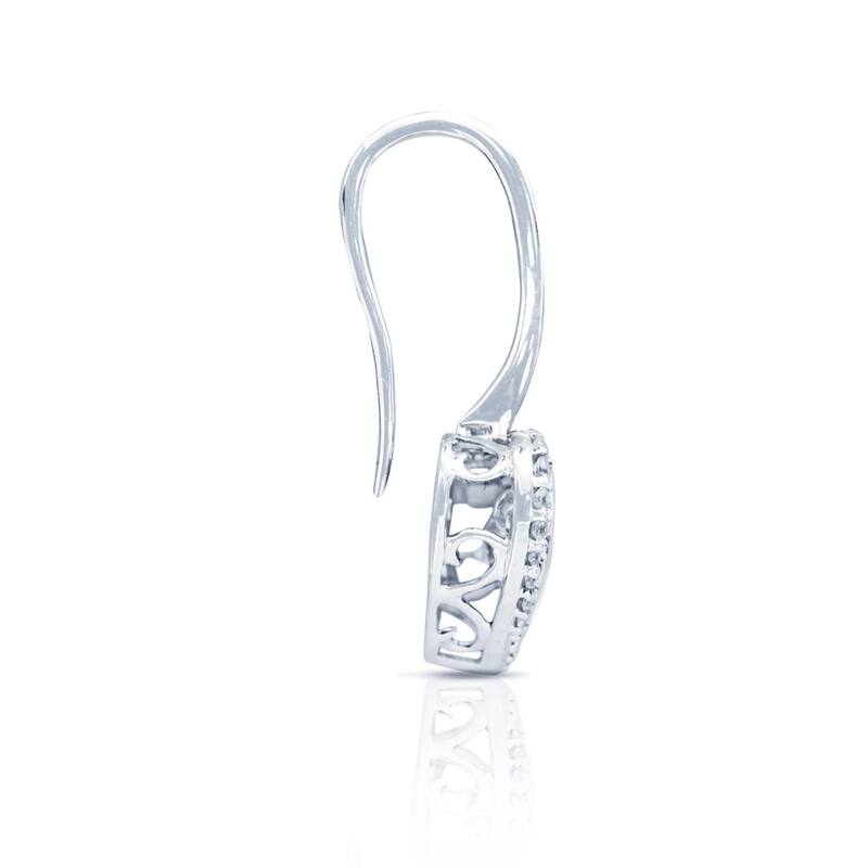 Auriya 14k Gold 1ct TDW 'Dancing Stone' Moving Diamond Heart Earrings