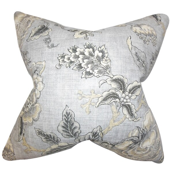 Shop Immy Floral Down Fill Throw Pillow Gray Free Shipping Today
