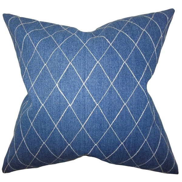 Aliz Blue Geometric Down Filled Throw Pillow - Free Shipping Today - Overstock.com - 16232773