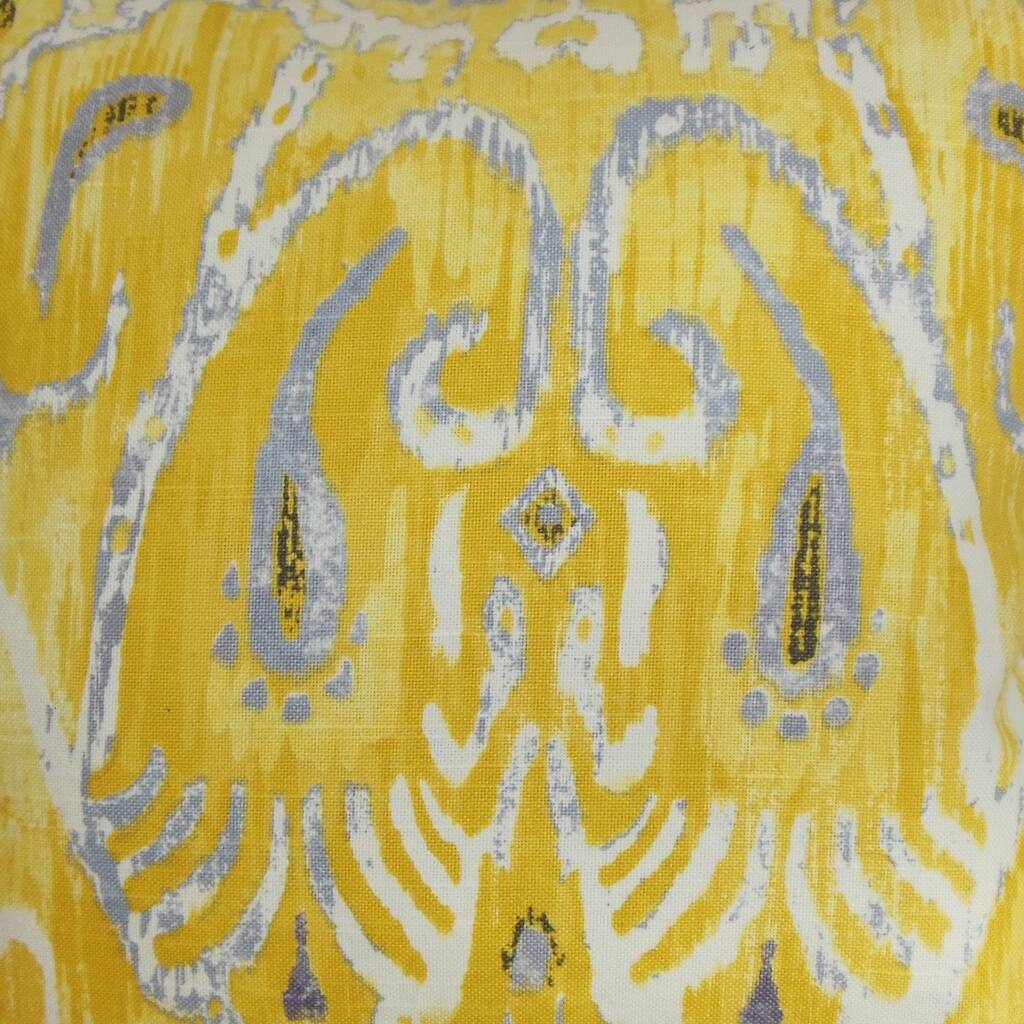 Yellow Haestingas Ikat Down Fill Throw Pillow