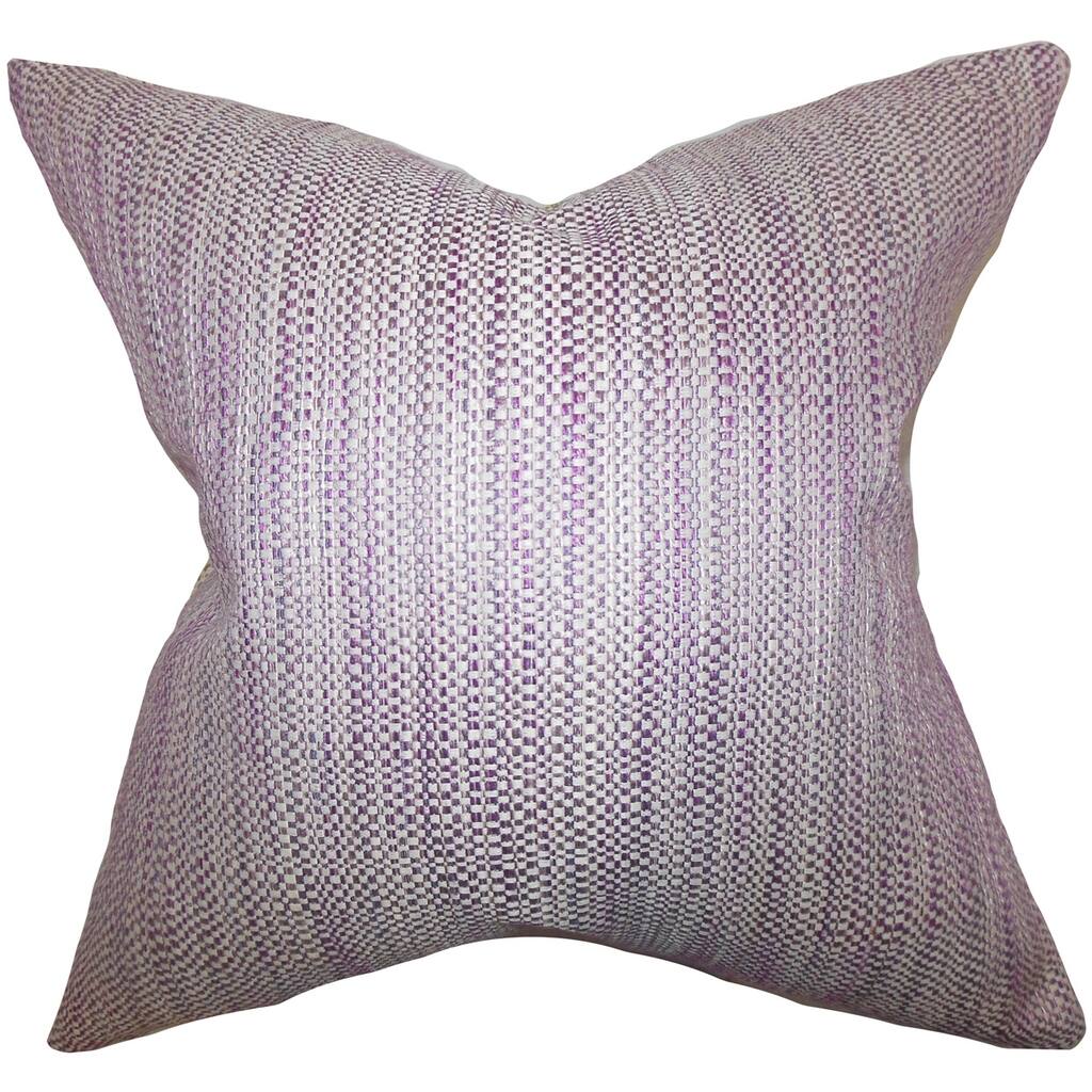 Zebulun Woven Down Fill Throw Pillow Purple