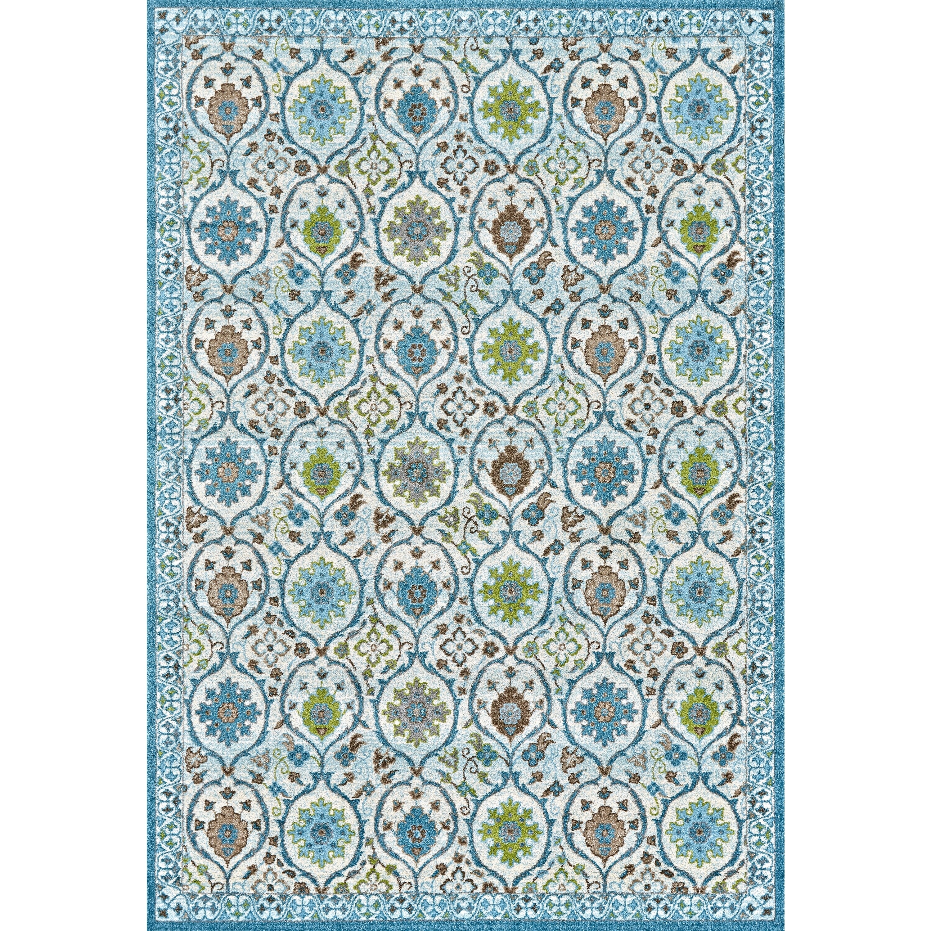 Gara Green/ Pistachio Floral Area Rug (5 X 8)