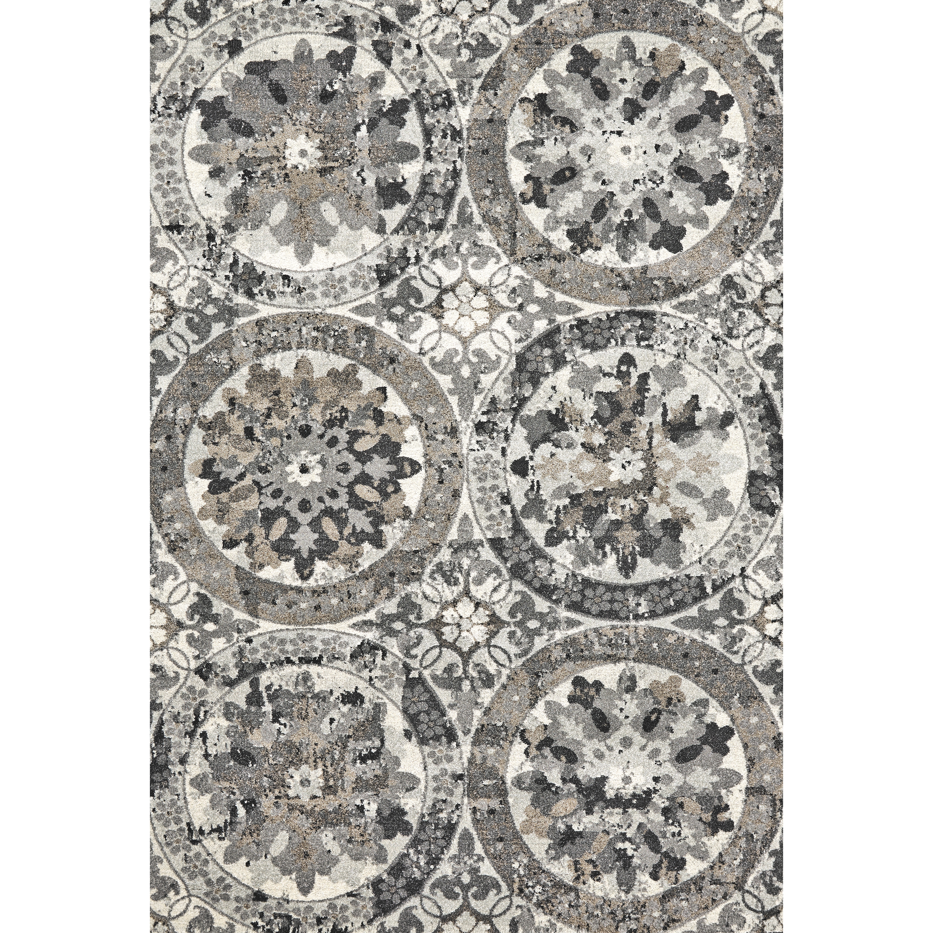 Mida Grey/ White Geometric Area Rug (5x 8)