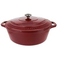 Chasseur 6-quart Caviar-Grey Enameled Cast Iron Oval Dutch Oven - Bed Bath  & Beyond - 15210045