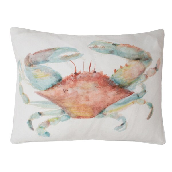 Shop Rhonda Watercolor Crab 14x18 Feather Filled Throw Pillow - Free ...