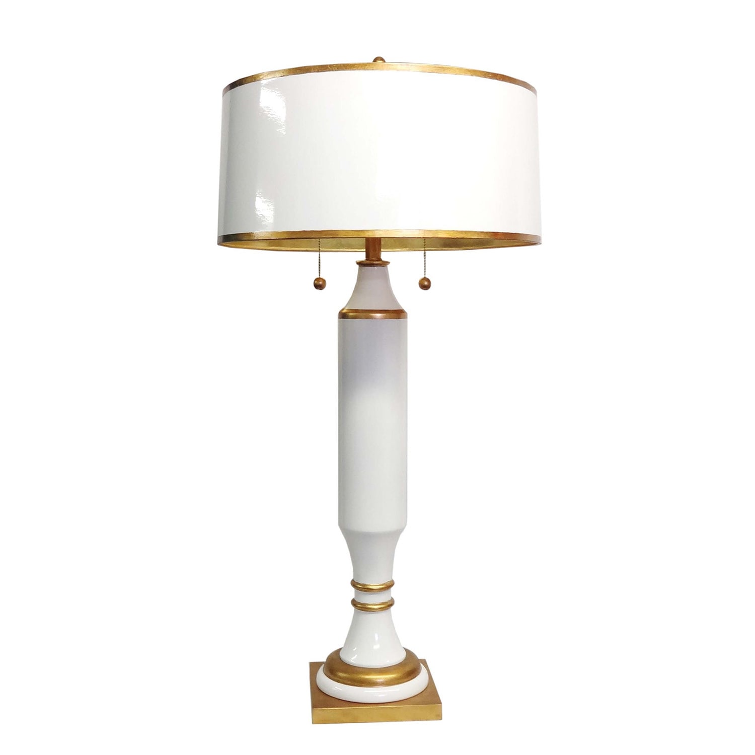 tall white lamp table
