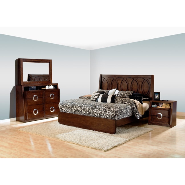 Presley 4 piece Dark Birch Bedroom Set