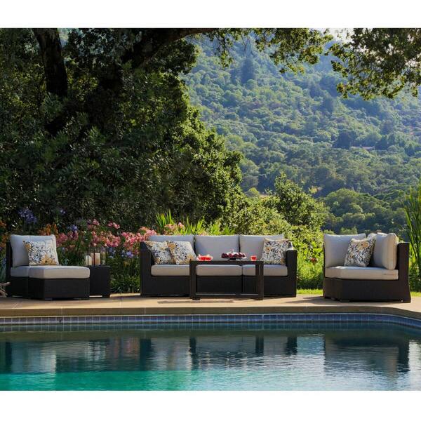 Shop Matura 10 Piece Dark Brown Wicker Patio Furniture Set By