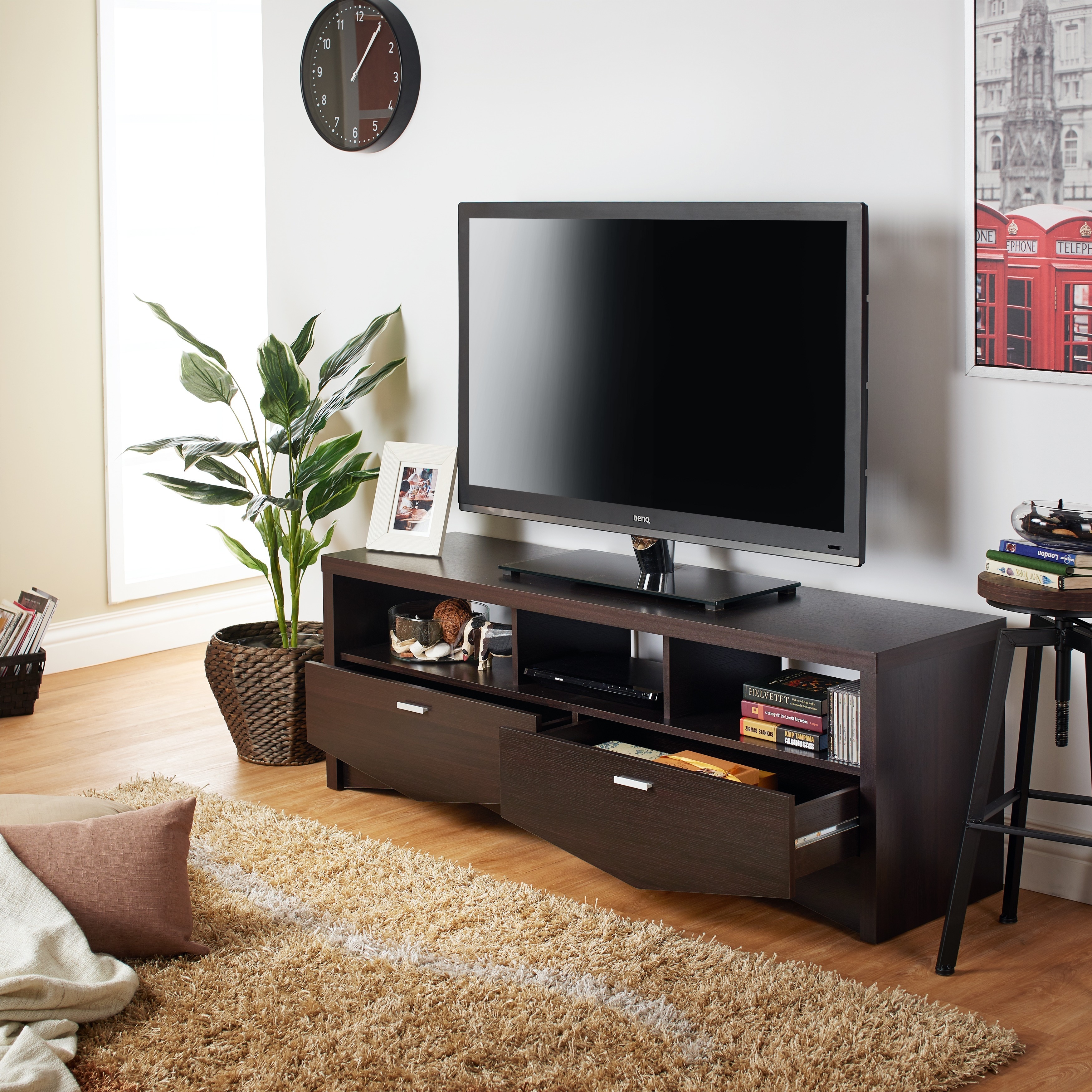 Shop Furniture Of America 59 Inch Espresso Tv Stand Overstock