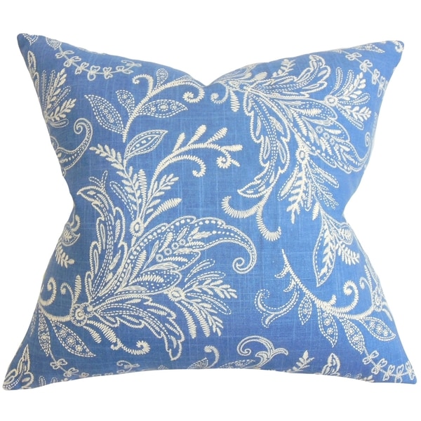 Shop Talila Floral Cobalt Down Filled Throw Pillow On Sale Free