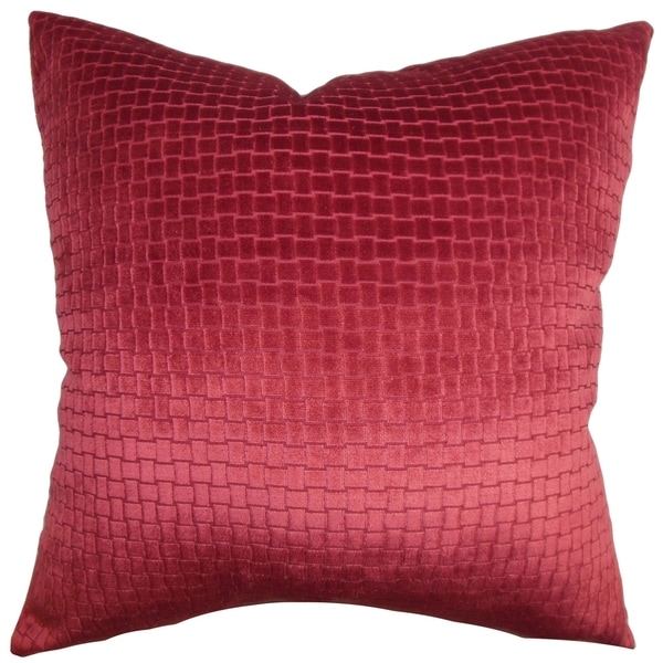 Brielle Solid Red Down Filled Throw Pillow - Free Shipping Today - Overstock.com - 16233982