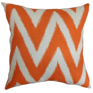 Leilani Orange Ikat Down Filled Throw Pillow   16232746  