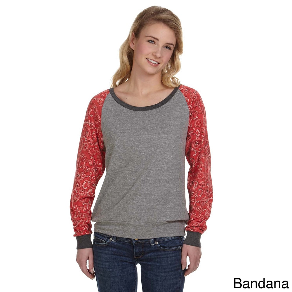 Alternative Womens Printed Slouchy Pull over Sweater