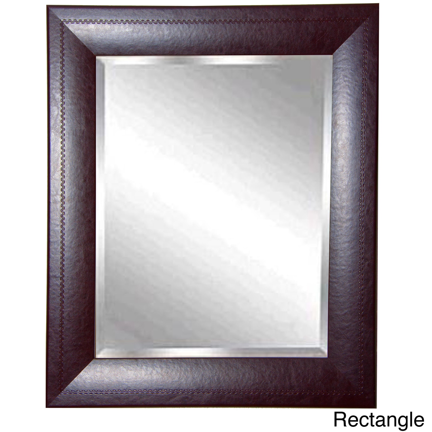 American Made Rayne Espresso Leather Wall Mirror