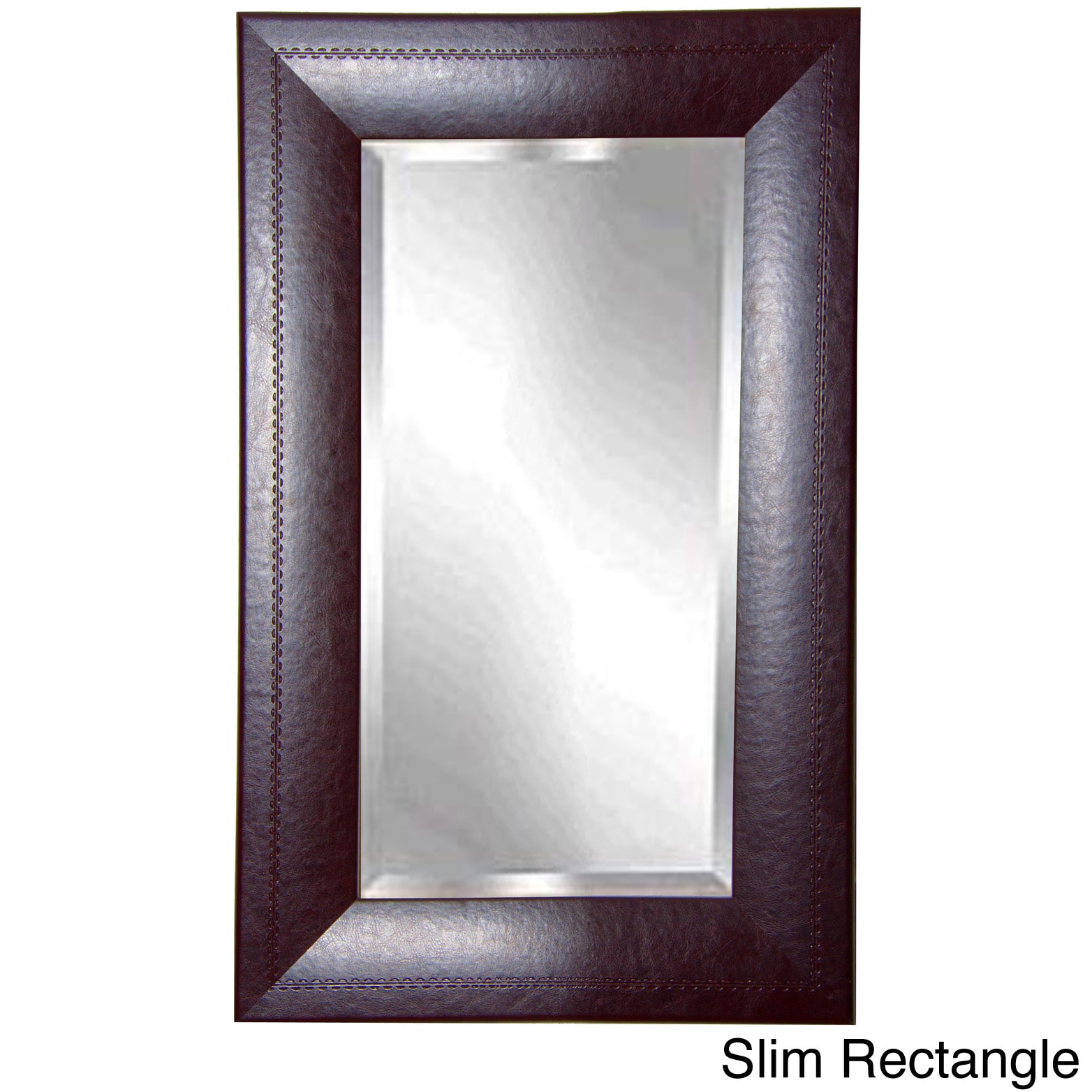 American Made Rayne Espresso Leather Wall Mirror