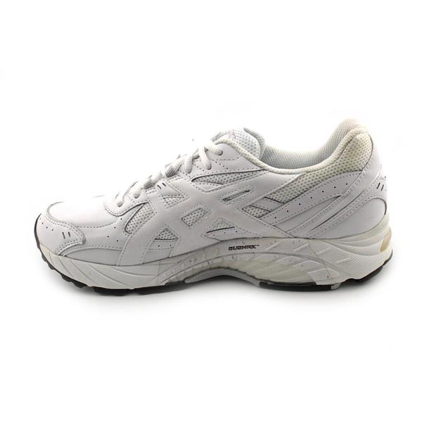 asics mens white leather shoes