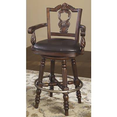 Signature Design by Ashley 30-inch North Shore' Dark Brown Tall Swivel Bar Stool