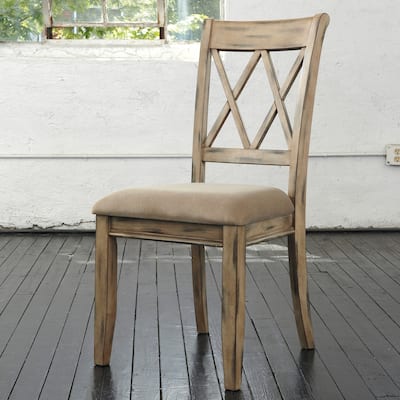 Signature Design by Ashley Mestler Dining Antique White Upholstered Chair (set of 2)