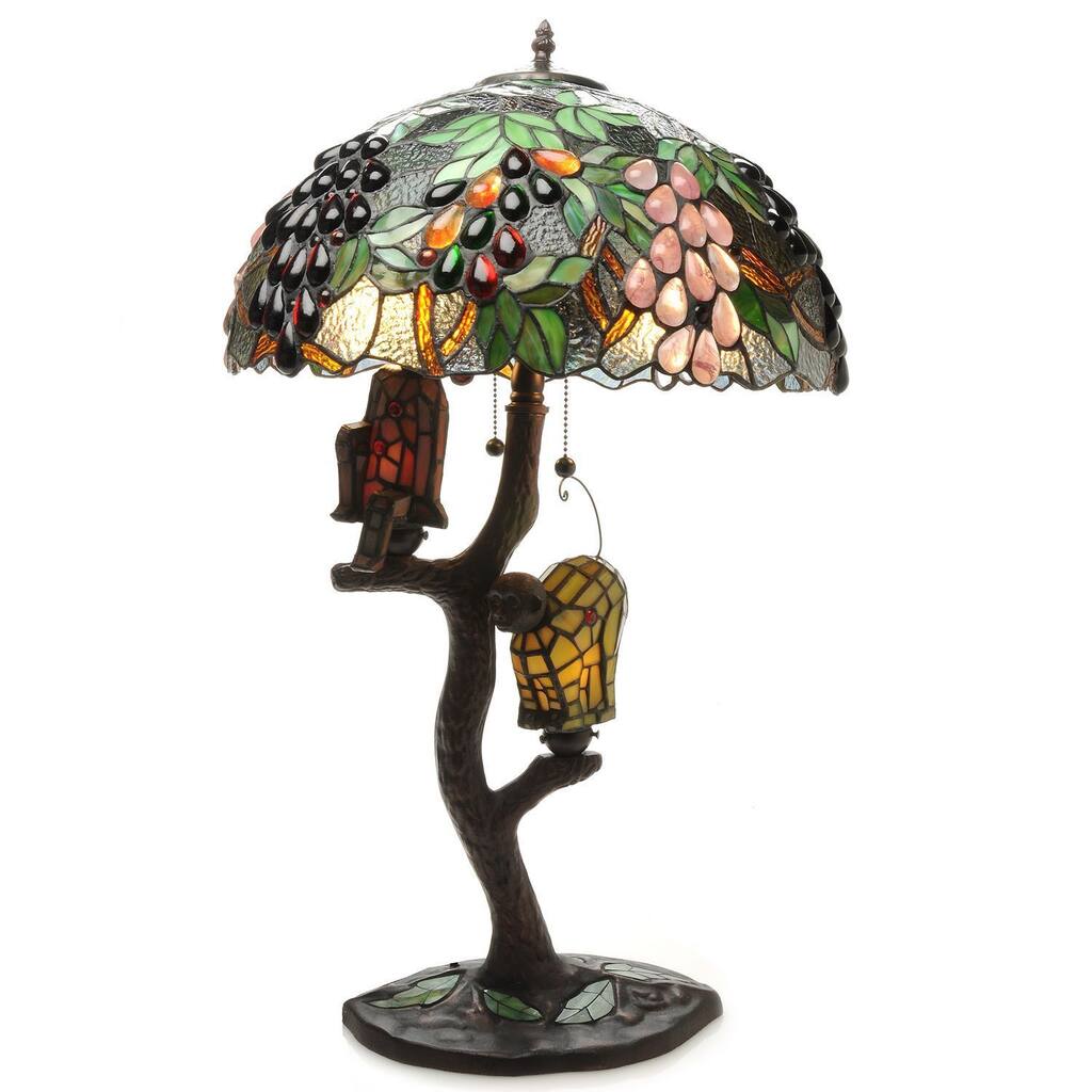 Warehouse of Tiffany 4-light Nature-inspired Table Lamp