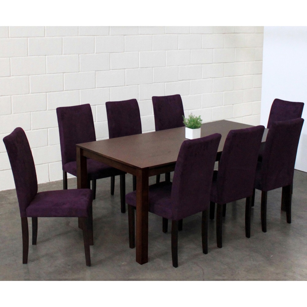 Warehouse Of Tiffany Warehouse Of Tiffany 9 piece Purple Juno Table Dining Set Purple Size 9 Piece Sets