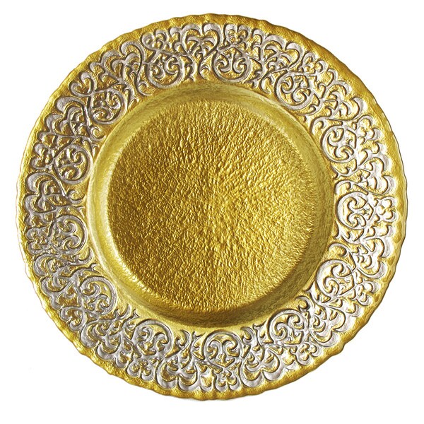 Baroque 13-inch Two-tone Charger Plate