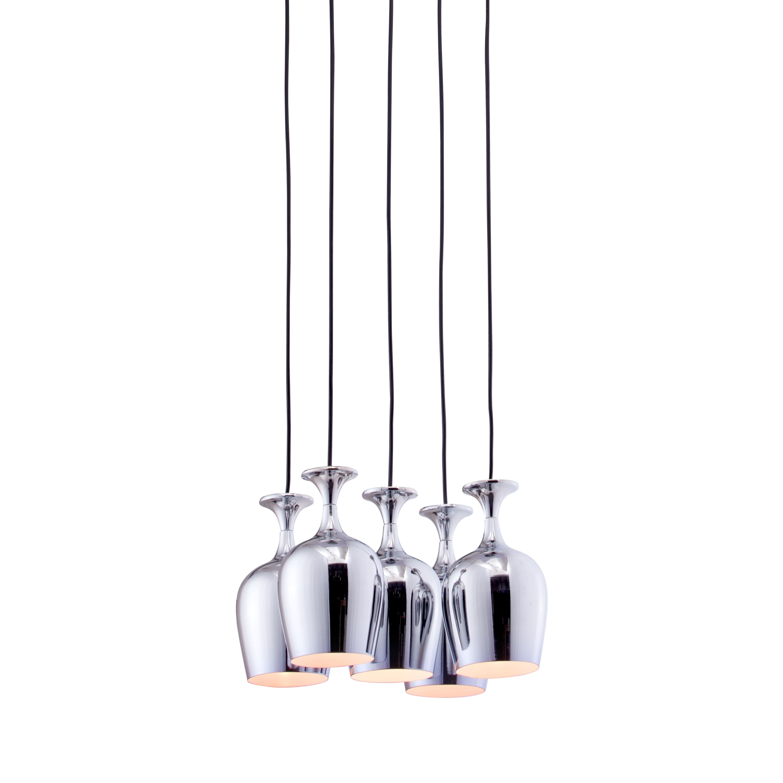 Ice Chrome 5 light Ceiling Lamp