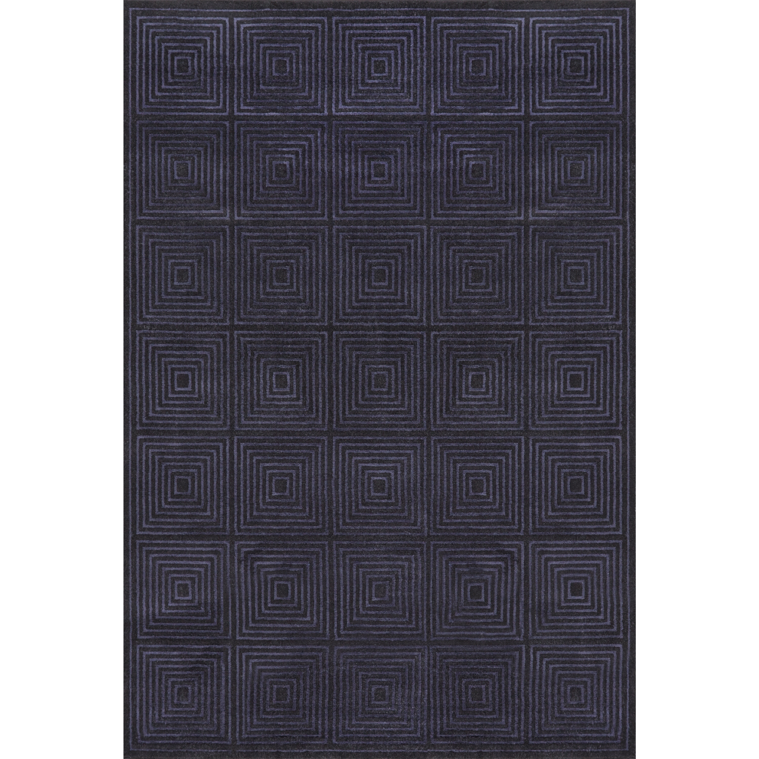 Settat Black/ Charcoal Wool Area Rug (5 X 8)