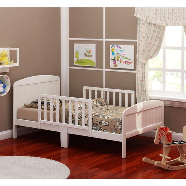 slide 2 of 2, Warm White Harrisburg Toddler Bed