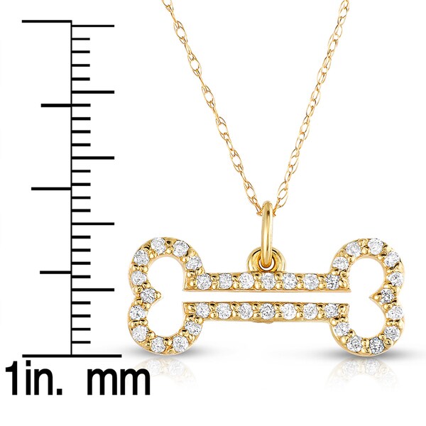 diamond dog bone necklace